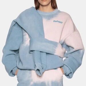 Madhappy Blue and Pink Tie-Dye Sweatshirt